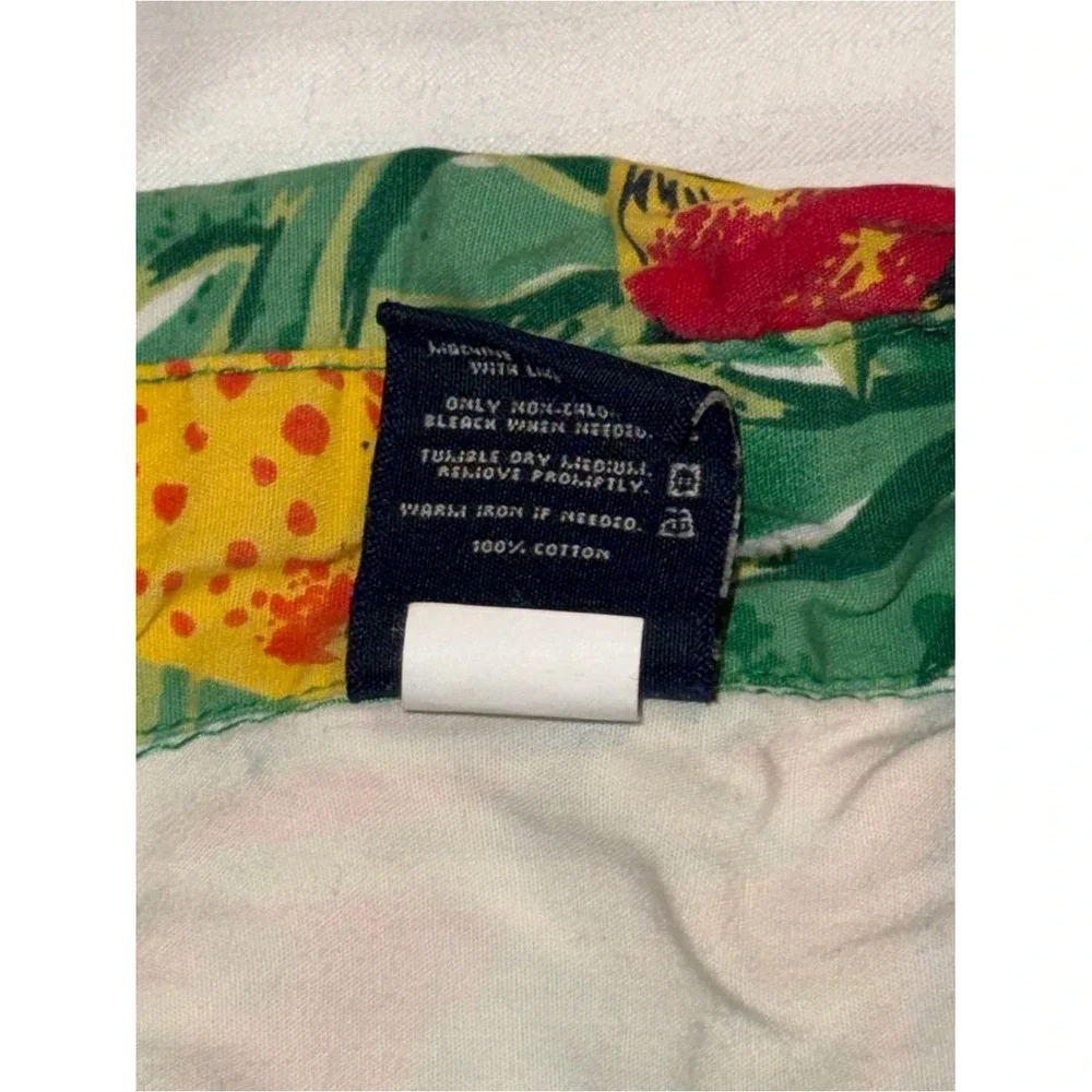 OshKosh Bgosh Boys Green Tropical Fish Print Cotton Button Down Shirt Size 5